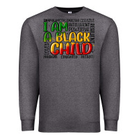 Charcoal Heather i am a black child Premium Sweatshirt - MaliasSmallBusiness