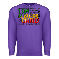 Purple i am a black child Premium Sweatshirt - MaliasSmallBusiness
