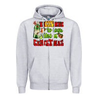 Heather Grey beginning to look like a christmas with gin and gifts Zipper Hoodie - AdoDesignShop