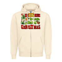Sandshell beginning to look like a christmas with gin and gifts Zipper Hoodie - AdoDesignShop