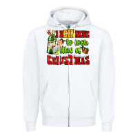 White beginning to look like a christmas with gin and gifts Zipper Hoodie - AdoDesignShop