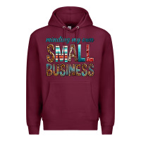 Burgundy minding my own small business bbs Premium Hoodie - BundleAndBundleShop