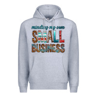 Heather Grey minding my own small business bbs Premium Hoodie - BundleAndBundleShop