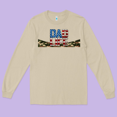 Patriotic Dad Life 16oz Libbey Cup Long Sleeve Tee Designed By Hra Design Shop