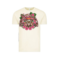 Vintage Arctic pink floral baby goat rainbow Vintage Tee - BarkalooDesign