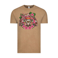 Vintage Coffee pink floral baby goat rainbow Vintage Tee - BarkalooDesign