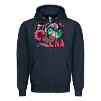 Navy certified nursing assistant cna hearts Zipper Hoodie - Jasminsmagicworld