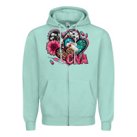 Seafoam certified nursing assistant cna hearts Zipper Hoodie - Jasminsmagicworld