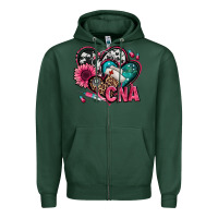 Sports Green certified nursing assistant cna hearts Zipper Hoodie - Jasminsmagicworld