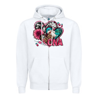 White certified nursing assistant cna hearts Zipper Hoodie - Jasminsmagicworld