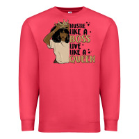 Cardinal hustle like a boss live like a queen Premium Sweatshirt - MaliasSmallBusiness