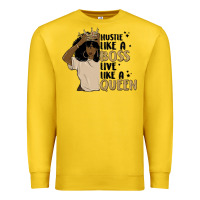 Lemon hustle like a boss live like a queen Premium Sweatshirt - MaliasSmallBusiness