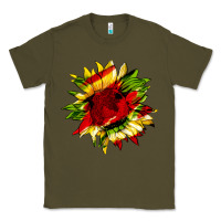Army Green juneteenth sunflower Classic Tee - HRA Design Shop