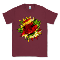 Burgundy juneteenth sunflower Classic Tee - HRA Design Shop