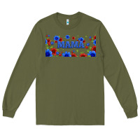 Army Green floral american mama 16oz libbey cup Long Sleeve Tee - HRA Design Shop