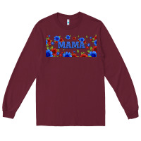 Burgundy floral american mama 16oz libbey cup Long Sleeve Tee - HRA Design Shop