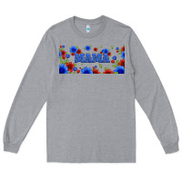 Heather Grey floral american mama 16oz libbey cup Long Sleeve Tee - HRA Design Shop