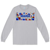 Floral American Mama 16oz Libbey Cup Long Sleeve Tee | Teevron