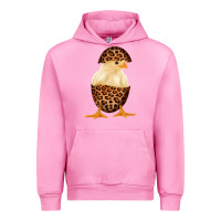 Fuchsia Pink Chick with Leopard Eggshell Urban Hoodie - Bettercallsaul
