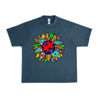 Midnight Navy autism sunflower Urban Heavy Tee - Zillion Design Studio