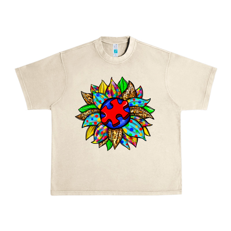 Autism Sunflower Urban Heavy Tee by Zillion Design Studio | Teevron