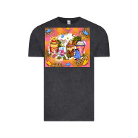 Vintage Black cartoon characters coffee cups Vintage Tee - Zillion Design Studio