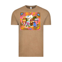 Vintage Coffee cartoon characters coffee cups Vintage Tee - Zillion Design Studio