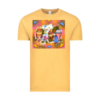 Vintage Mustard cartoon characters coffee cups Vintage Tee - Zillion Design Studio