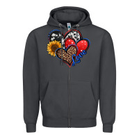Smoke 4th of july american hearts Zipper Hoodie - Jasminsmagicworld
