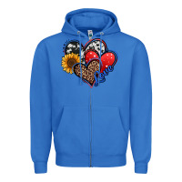 True Royal 4th of july american hearts Zipper Hoodie - Jasminsmagicworld