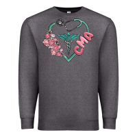 Charcoal Heather cma  heart Premium Sweatshirt - MaliasSmallBusiness