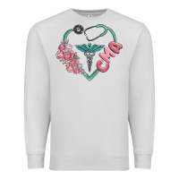 Dove Grey cma  heart Premium Sweatshirt - MaliasSmallBusiness