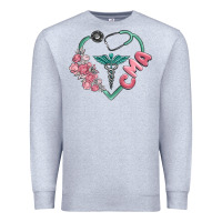 Heather Grey cma  heart Premium Sweatshirt - MaliasSmallBusiness