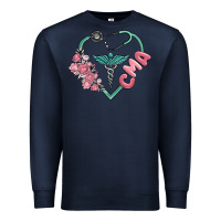 Navy cma  heart Premium Sweatshirt - MaliasSmallBusiness