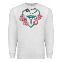 Oatmeal Heather cma  heart Premium Sweatshirt - MaliasSmallBusiness