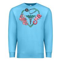 Ocean Blue cma  heart Premium Sweatshirt - MaliasSmallBusiness