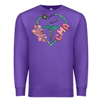 Purple cma  heart Premium Sweatshirt - MaliasSmallBusiness