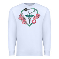 White cma  heart Premium Sweatshirt - MaliasSmallBusiness