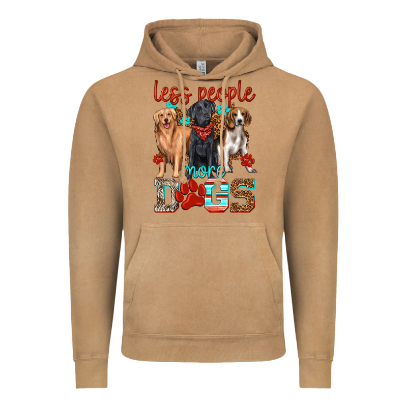 Less People More Dogs Vintage Hoodie by texasbilliewilder | Teevron