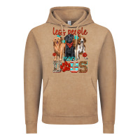 Vintage Coffee less people more dogs Vintage Hoodie - texasbilliewilder