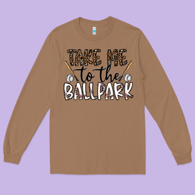 Take Me To The Ballpark Long Sleeve Tee Designed By Cowhidedigitalart