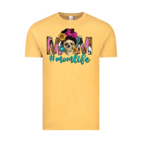 Vintage Mustard mom life with skull Vintage Tee - texasbilliewilder