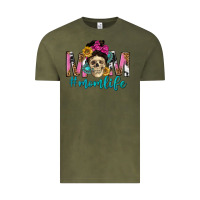 Vintage Olive mom life with skull Vintage Tee - texasbilliewilder