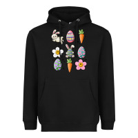 Black easter doodles Heavyweight Hoodie - MaliasSmallBusiness