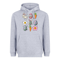 Heather Grey easter doodles Heavyweight Hoodie - MaliasSmallBusiness