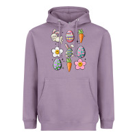 Lavender easter doodles Heavyweight Hoodie - MaliasSmallBusiness