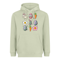 Matcha easter doodles Heavyweight Hoodie - MaliasSmallBusiness