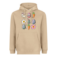 Mushroom easter doodles Heavyweight Hoodie - MaliasSmallBusiness