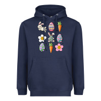 Navy easter doodles Heavyweight Hoodie - MaliasSmallBusiness