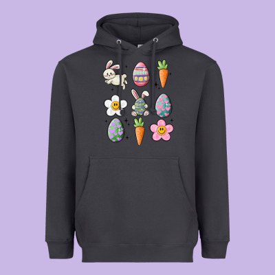 Easter Doodles Heavyweight Hoodie Designed By Maliassmallbusiness